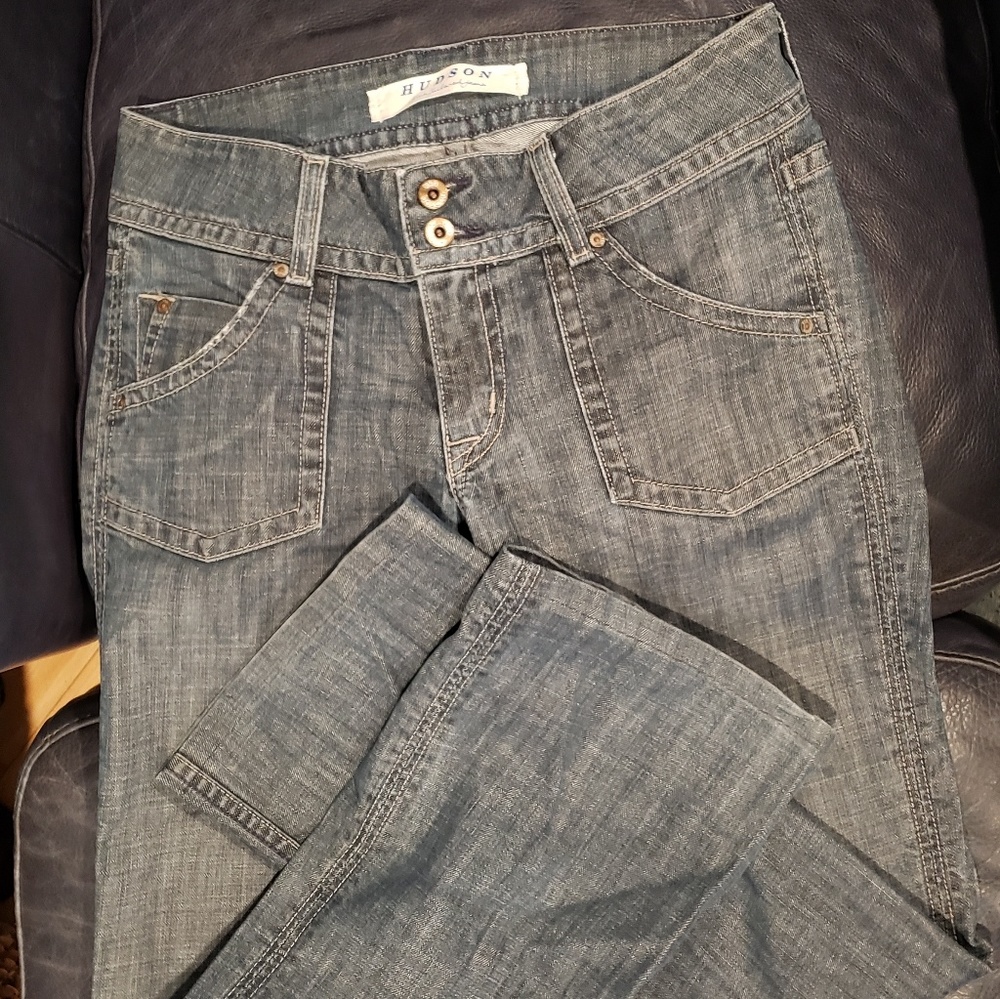 Hudson Bootcut Jeans rare front pocket style sz 27